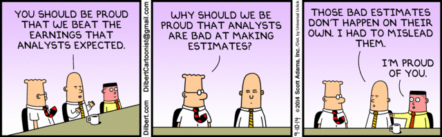 Dilbert: Beating Earnings Estimates - The Big Picture