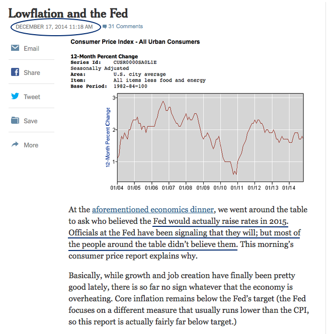 Krugman Dec 2014 on FOMC